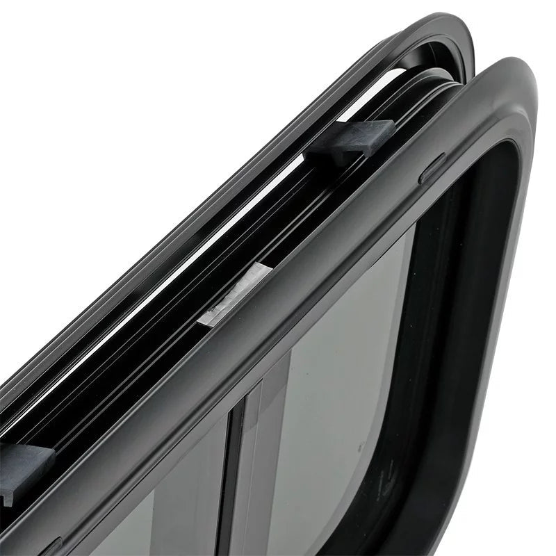 Baie coulissante double vitrage acrylique - Bords Arrondis - Baie seule - Vanlife - Store