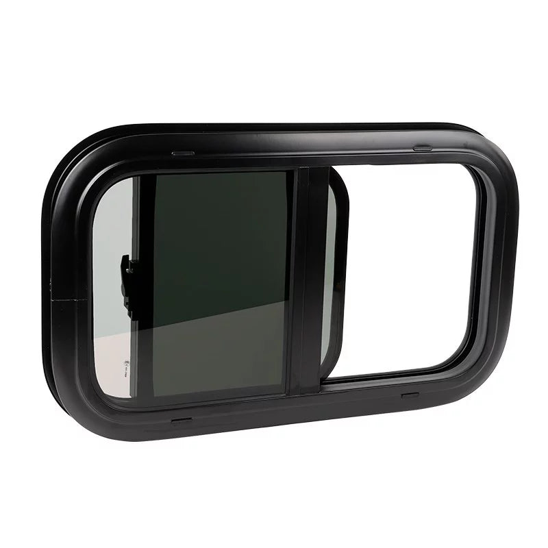 Baie coulissante double vitrage acrylique - Bords Arrondis - Baie seule - Vanlife - Store