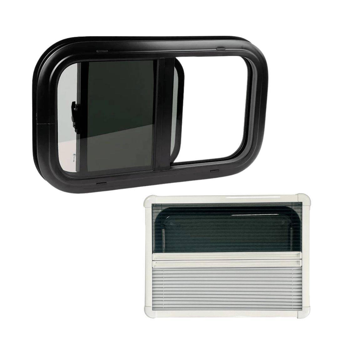 Baie coulissante SLIDE - avec store et moustiquaire - Vanlife - Store