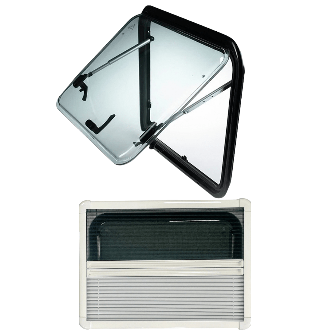 Baie projetable LIGHT - Fenêtre avec store et moustiquaire - Vanlife - Store