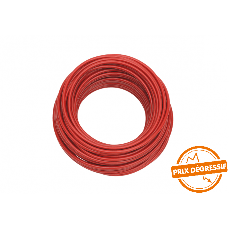 Câble souple HI FLEX 16mm ROUGE 1m (Couronne 25m) - Vanlife - Store
