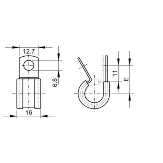 Collier caoutchouc P - clip ø 16 mm - Vanlife - Store