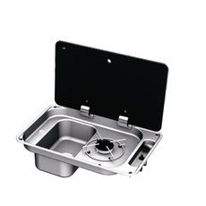 COMBINÉ RÉCHAUD 1 FEU + ÉVIER RECTANGLE AVEC COUVERCLE FL1323 - CAN - Vanlife - Store