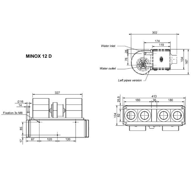 MINOX 12 D - Aérotherme de chaleur à eau avec ventilateur 12 V 11,9 kW - Vanlife - Store