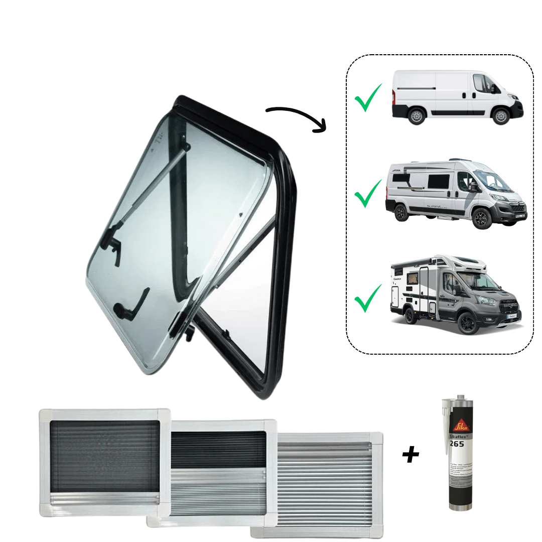 Pack Baie VanLight - Fenêtre pour van aménagé - Vanlife - Store