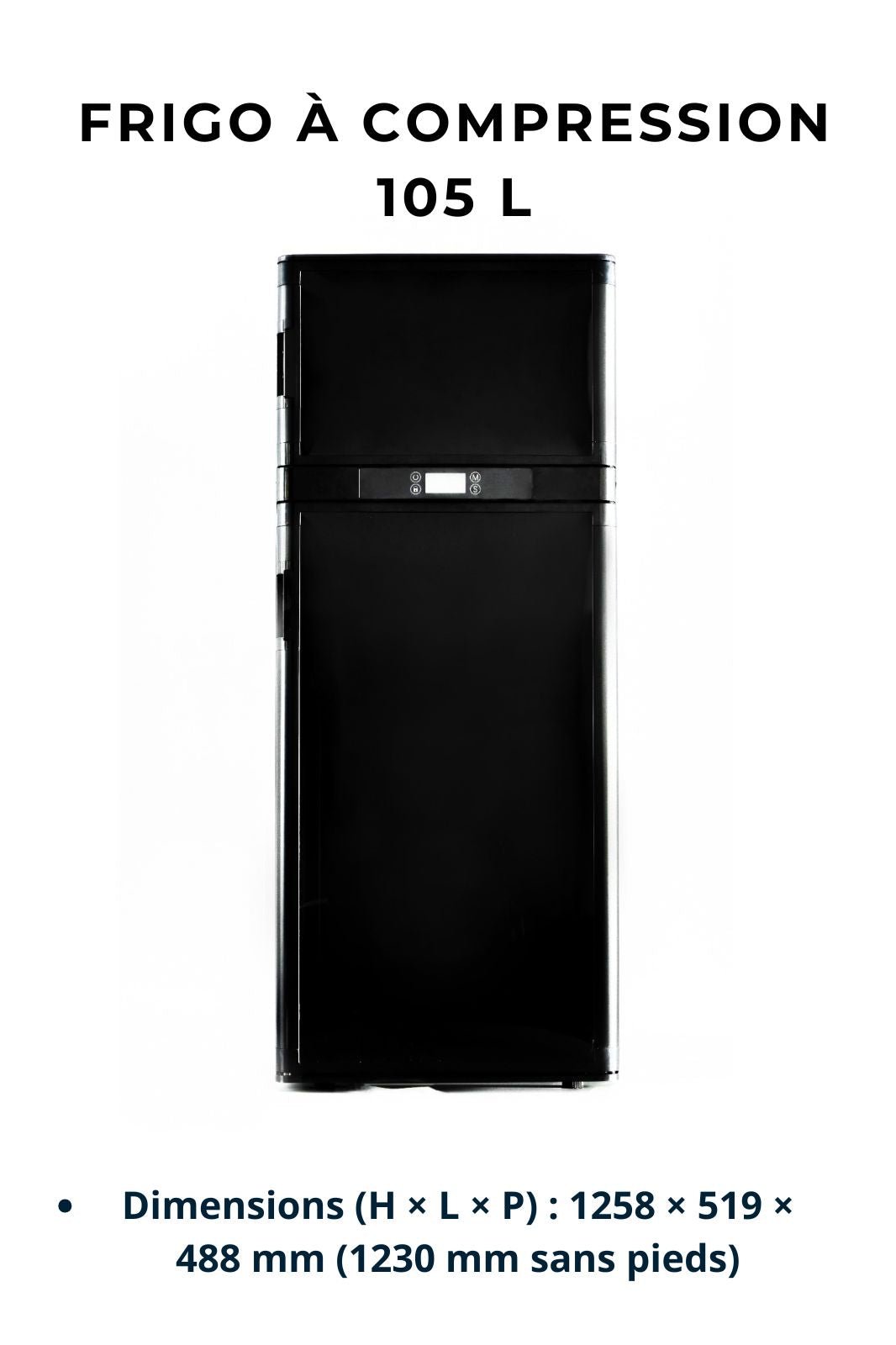 Réfrigérateur 140 L avec congélateur – 125×52×48 cm (12/24 V) - Vanlife - Store