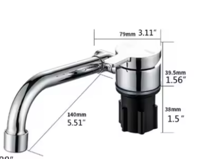 Robinet pliant en Inox pour évier à Gaz