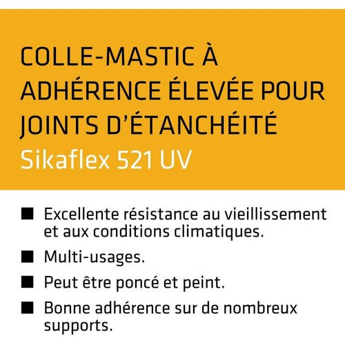 Sika 521 UV Adhesive & Sealant – 300 ml (Black, White, Grey) - Vanlife - Store