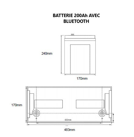 Batterie Lithium - LiFePo4 - 200ah - Spéciale Camping-car et vans aménagés