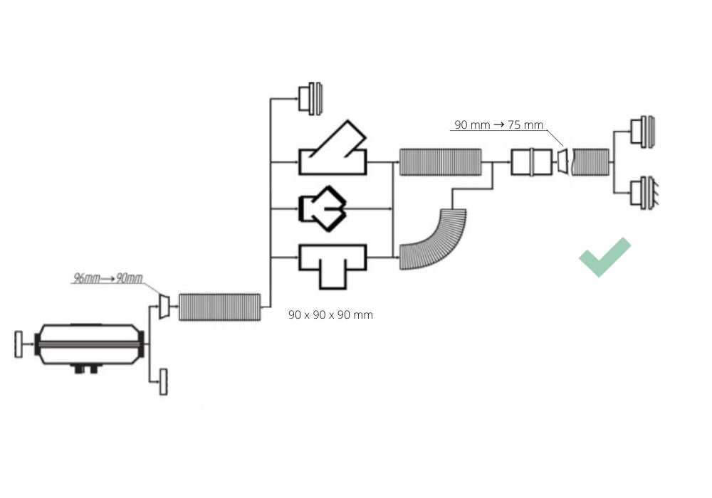 Adaptateur ⌀ 90 - 75 mm - Vanlife - Store