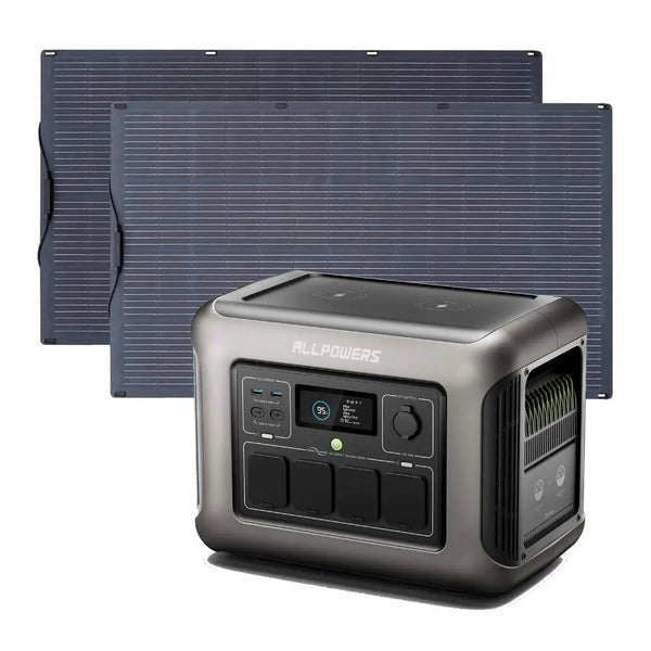 ALLPOWERS 1800W Générateur Solaire R1500 avec PV100W - Vanlife - Store