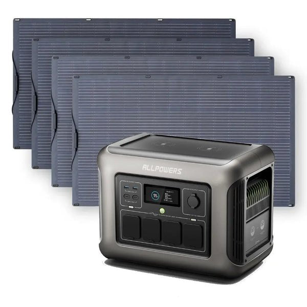 ALLPOWERS 1800W Générateur Solaire R1500 avec PV100W - Vanlife - Store
