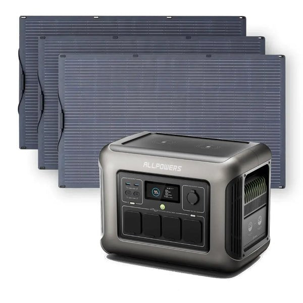 ALLPOWERS 1800W Générateur Solaire R1500 avec PV200W - Vanlife - Store