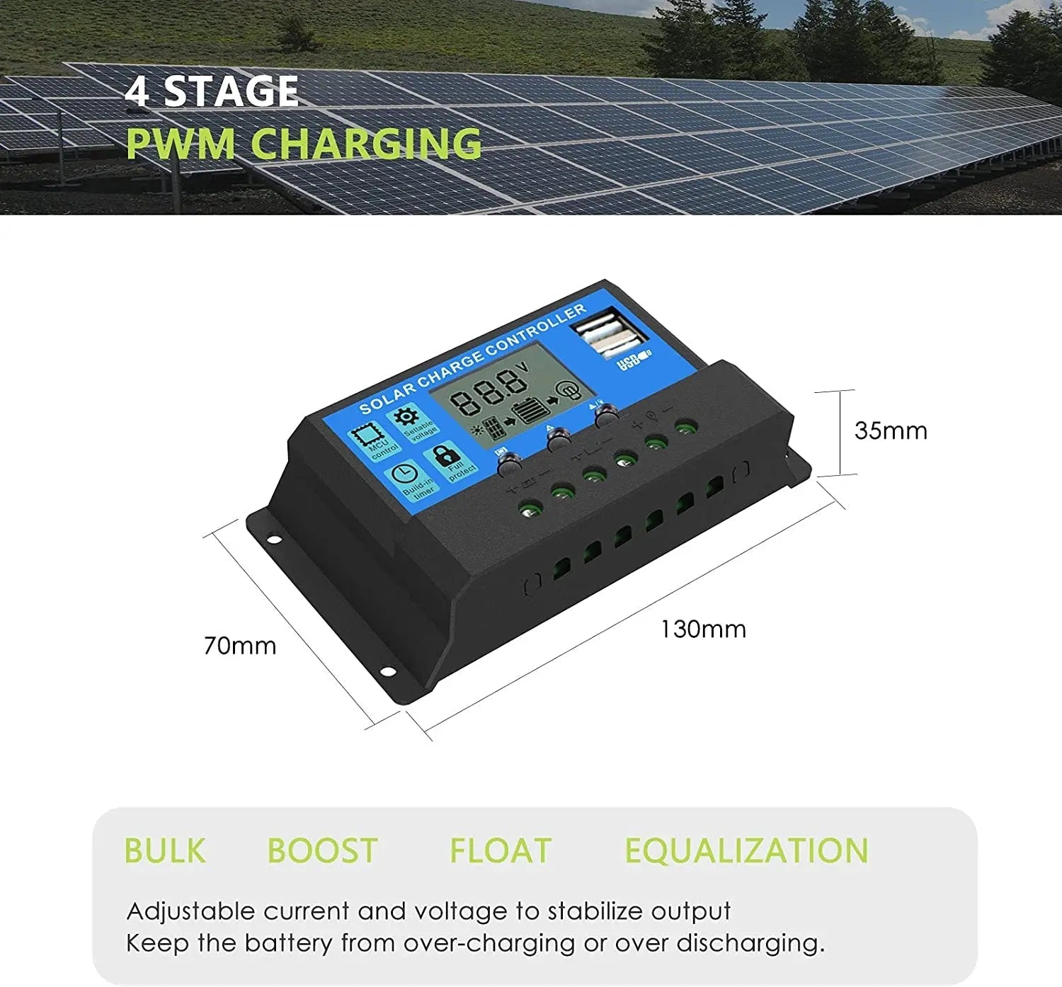 ALLPOWERS 30A Contrôleur de chargeur solaire - Vanlife - Store