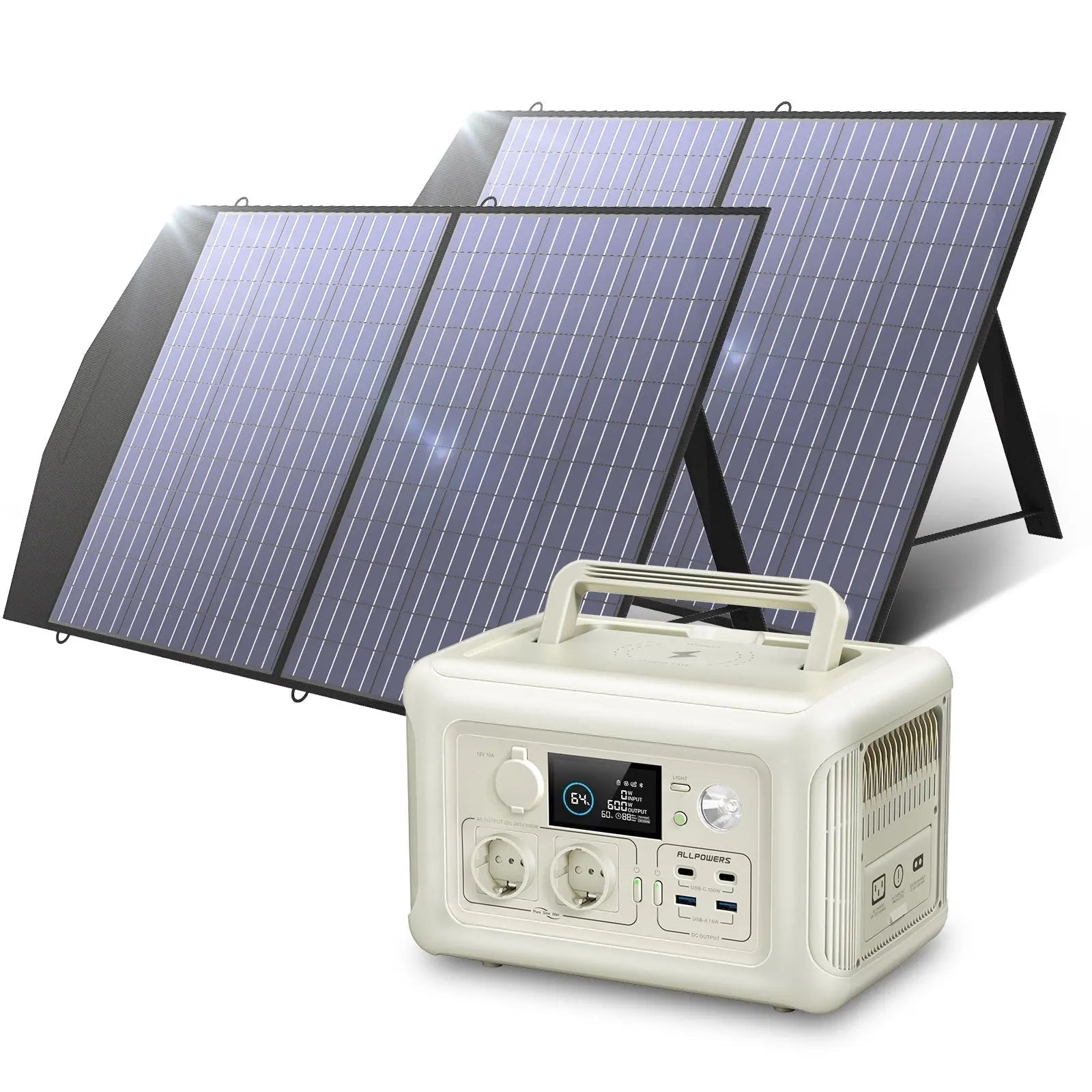 ALLPOWERS 600W Générateur Solaire R600 avec PV100W - Vanlife - Store