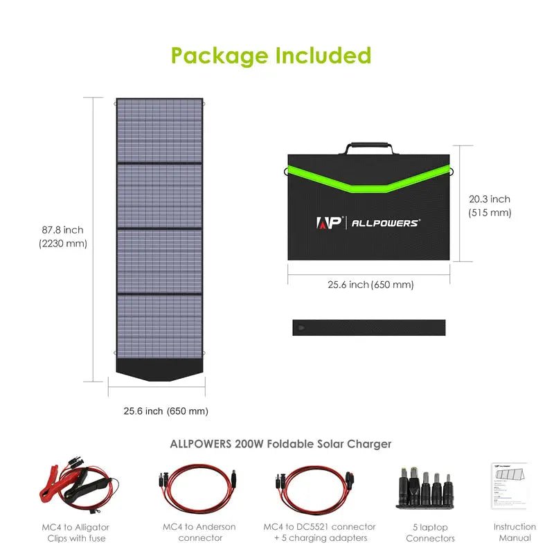 ALLPOWERS 600W Générateur Solaire R600 avec PV200W - Vanlife - Store