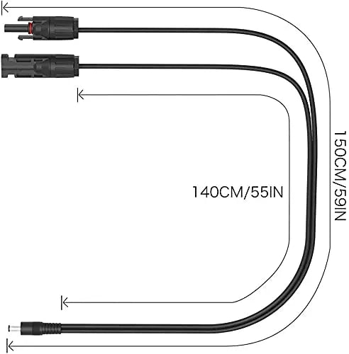 ALLPOWERS Câble d'extension solaire avec connecteurs 5521 (1,5 M 16AWG avec connecteurs solaire ) - Vanlife - Store