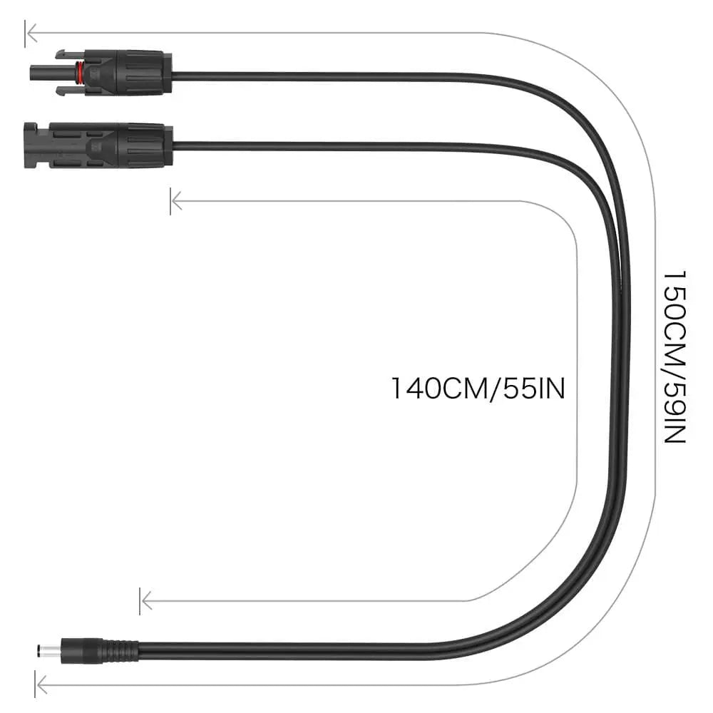 ALLPOWERS Câble d'extension solaire avec connecteurs 5521 (1,5 M 16AWG avec connecteurs solaire ) - Vanlife - Store