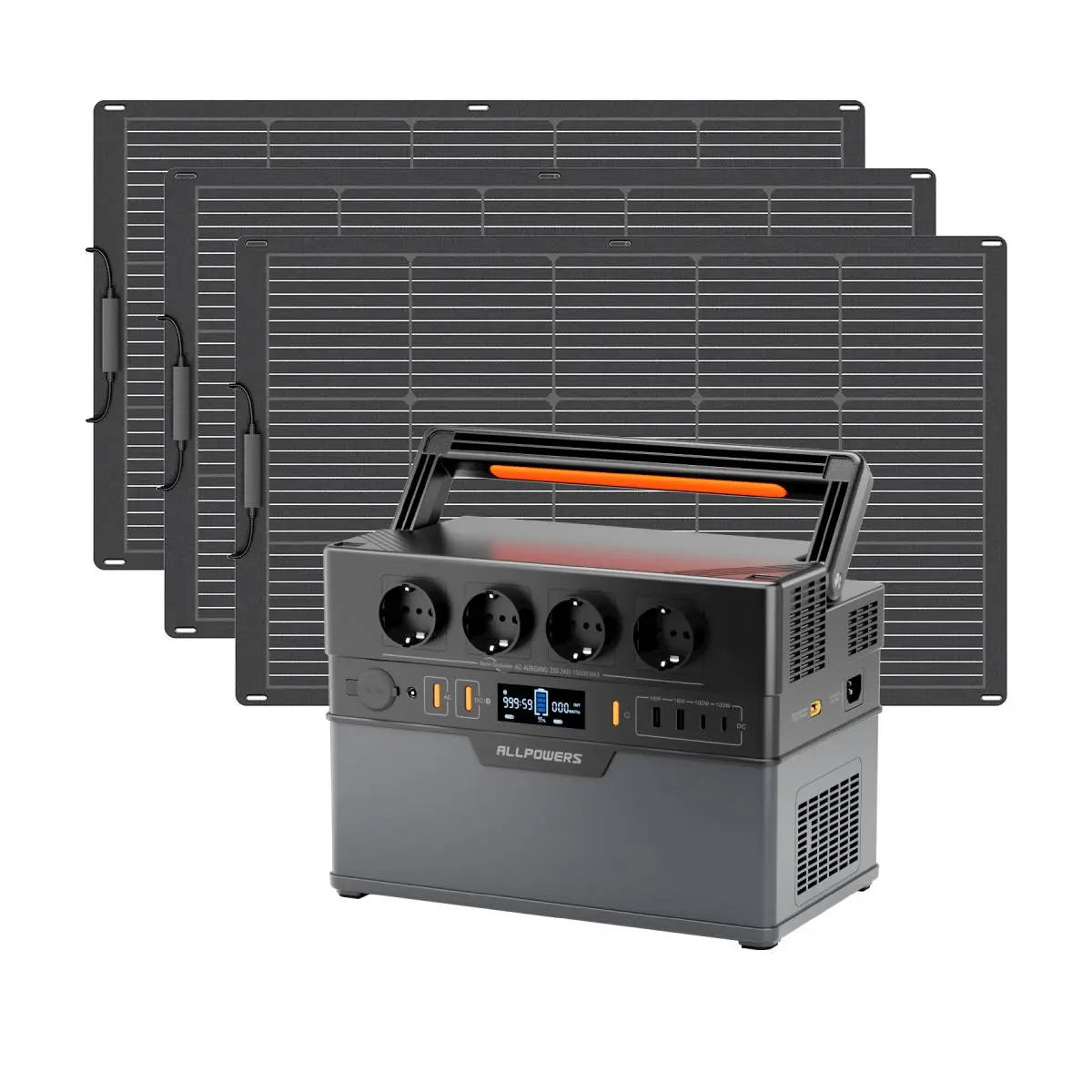ALLPOWERS Générateur solaire 1500W (S1500 PLUS + SF100 Panneau solaire flexible 100W) - Vanlife - Store