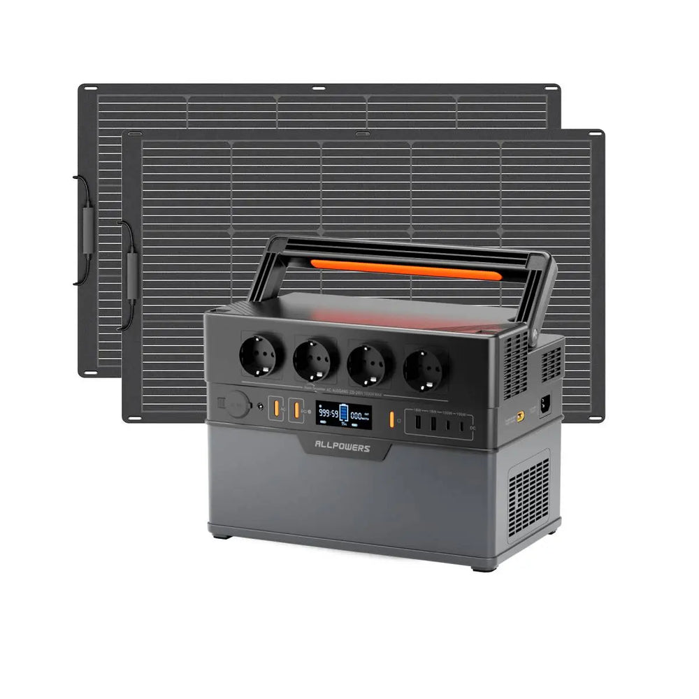 ALLPOWERS Générateur solaire 1500W (S1500 PLUS + SF100 Panneau solaire flexible 100W) - Vanlife - Store