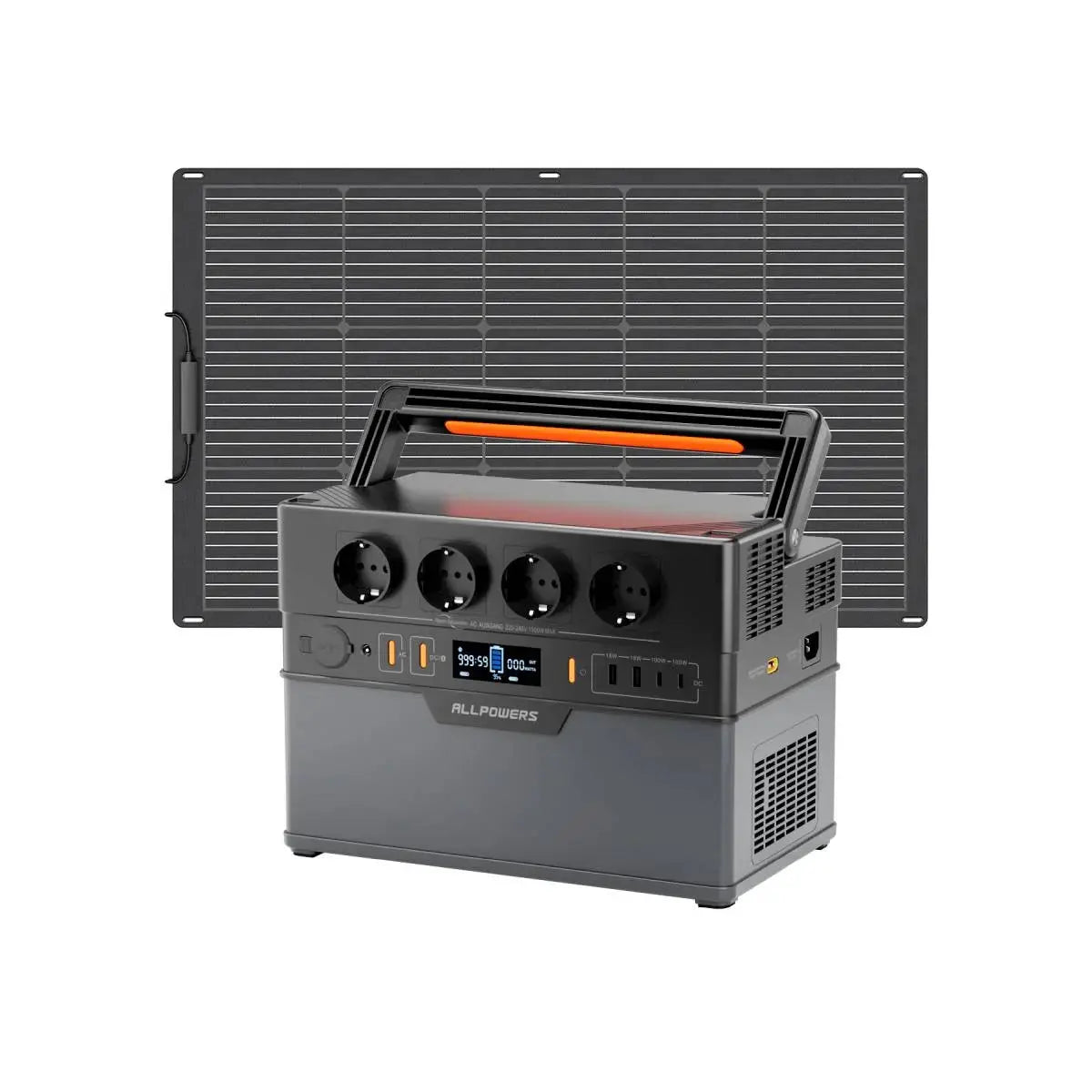ALLPOWERS Générateur Solaire 1500W (S1500 PLUS + SF200 Panneau Solaire Flexible 200W) - Vanlife - Store