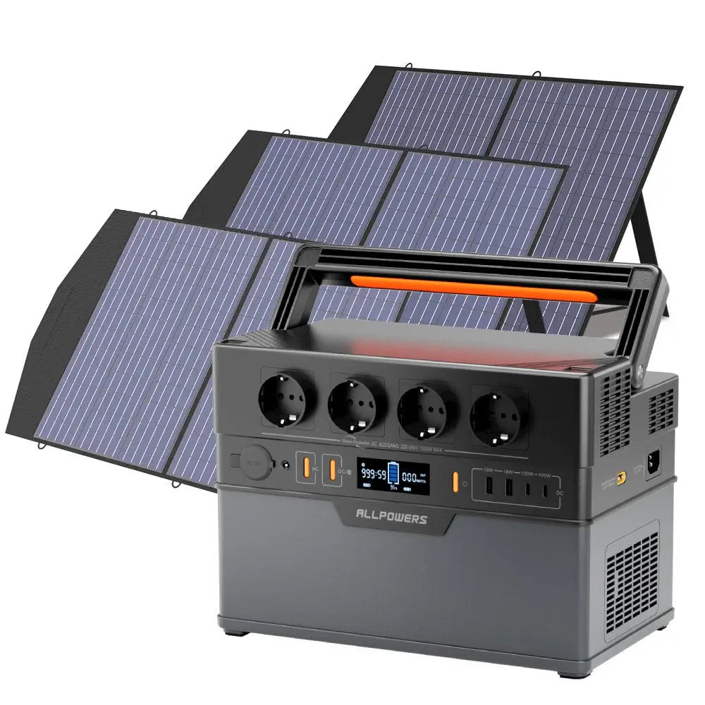 ALLPOWERS Générateur Solaire 1500W (S1500 PLUS + SP027 Panneau Solaire) - Vanlife - Store