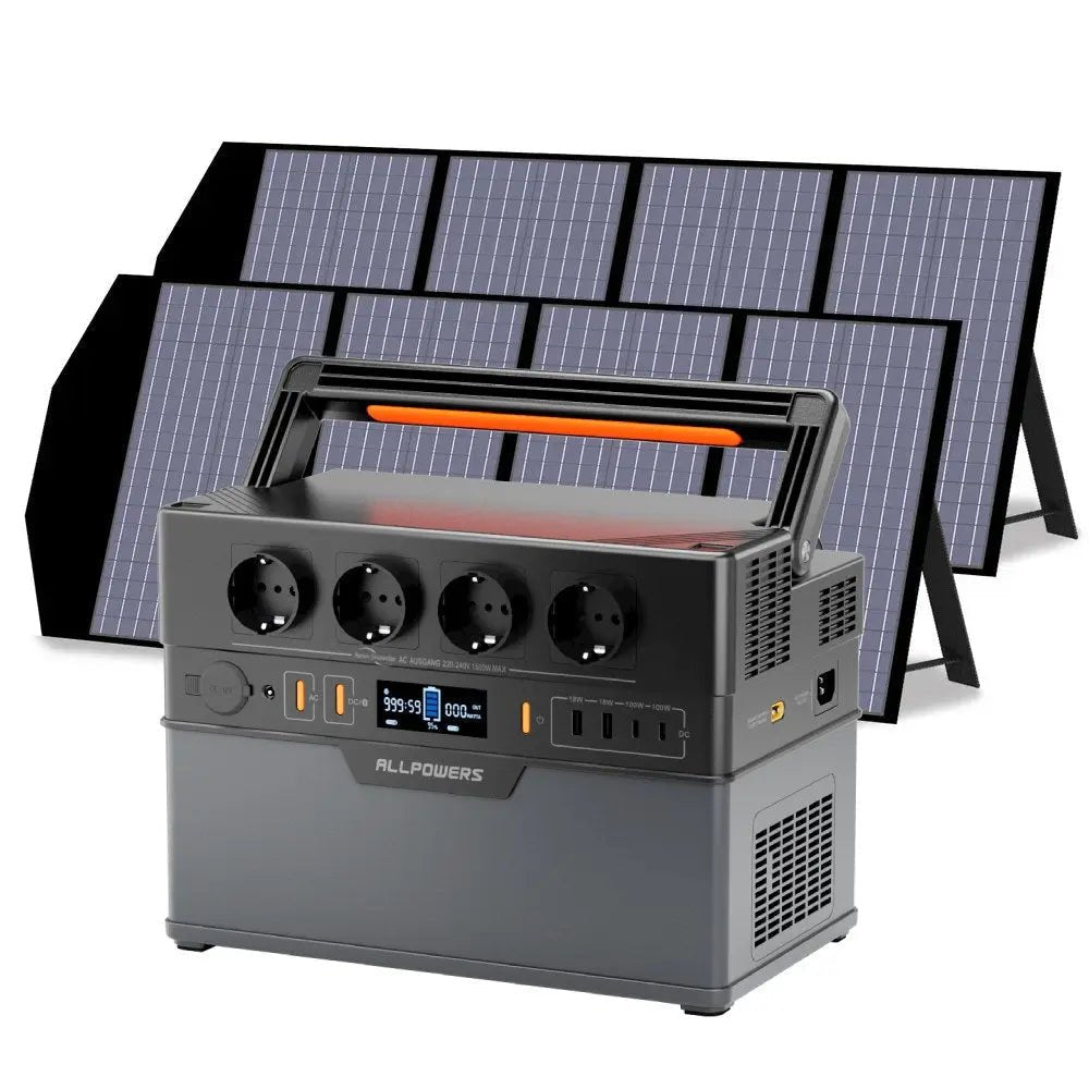 ALLPOWERS Générateur Solaire 1500W (S1500 PLUS+ SP029 Panneau Solaire 140W) - Vanlife - Store