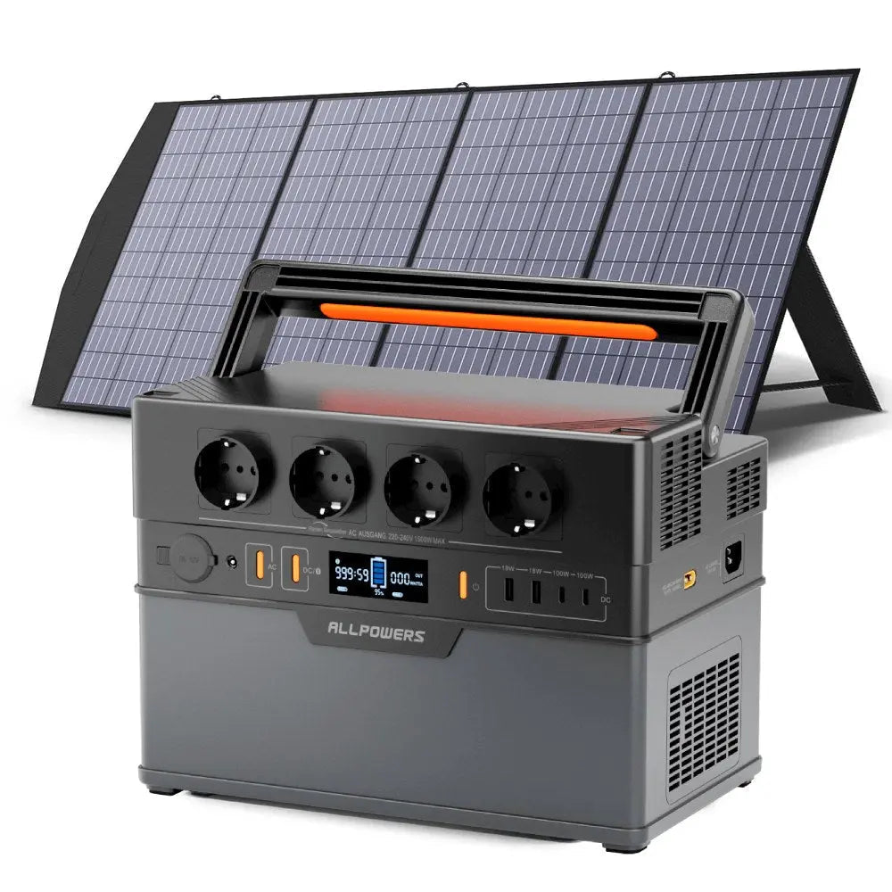 ALLPOWERS Générateur Solaire 1500W (S1500 PLUS + SP033 Panneau Solaire 200W) - Vanlife - Store