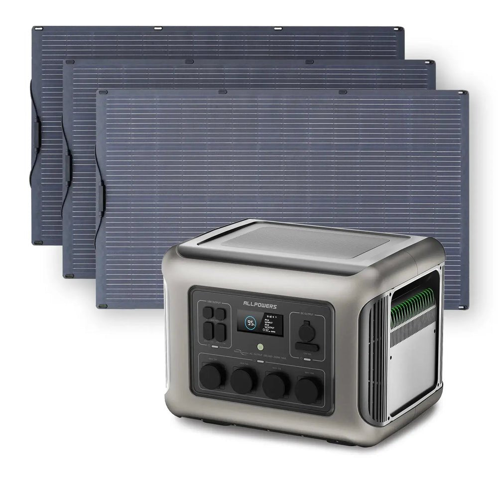 ALLPOWERS Générateur Solaire 2500W (R2500 + SF200 Panneau Solaire 200W) - Vanlife - Store