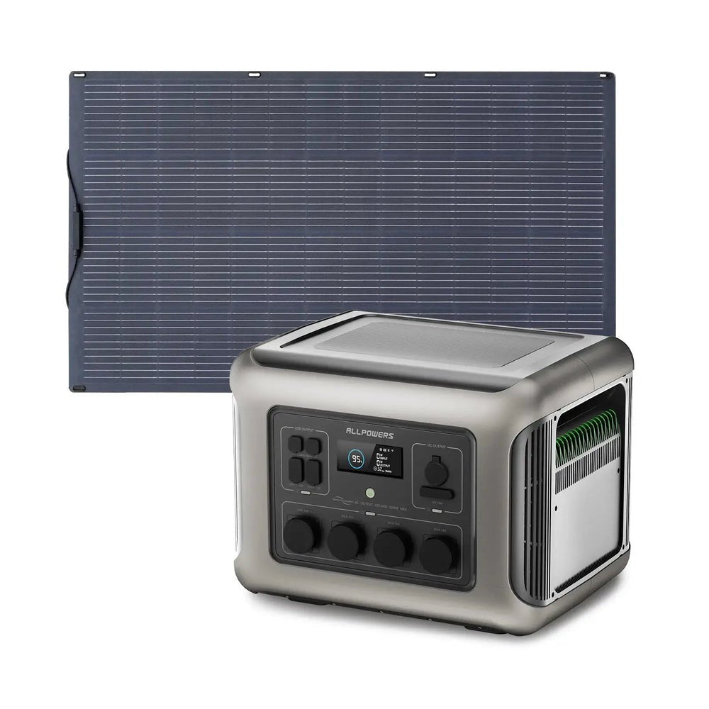 ALLPOWERS Générateur Solaire 2500W (R2500 + SF200 Panneau Solaire 200W) - Vanlife - Store