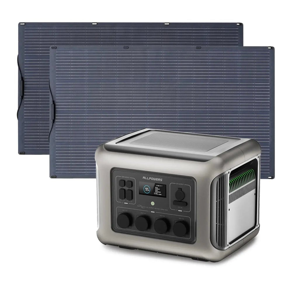 ALLPOWERS Générateur Solaire 2500W (R2500 + SF200 Panneau Solaire 200W) - Vanlife - Store