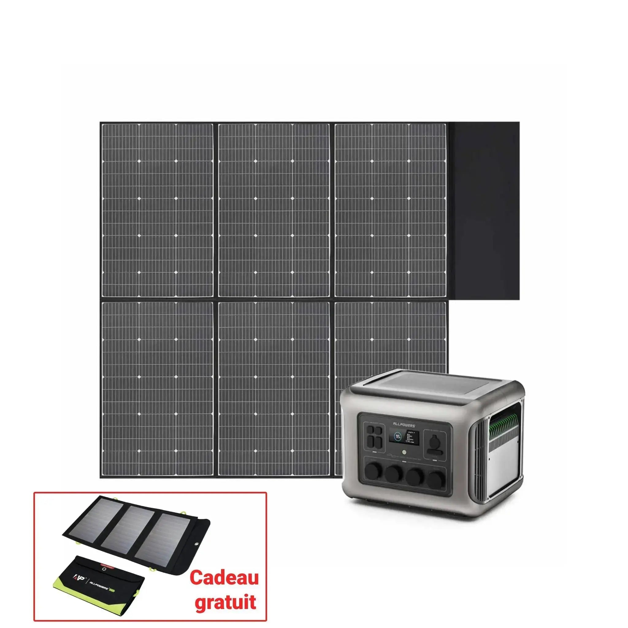ALLPOWERS Générateur Solaire 2500W (R2500 + SP039 600W Panneau Solaire) - Vanlife - Store