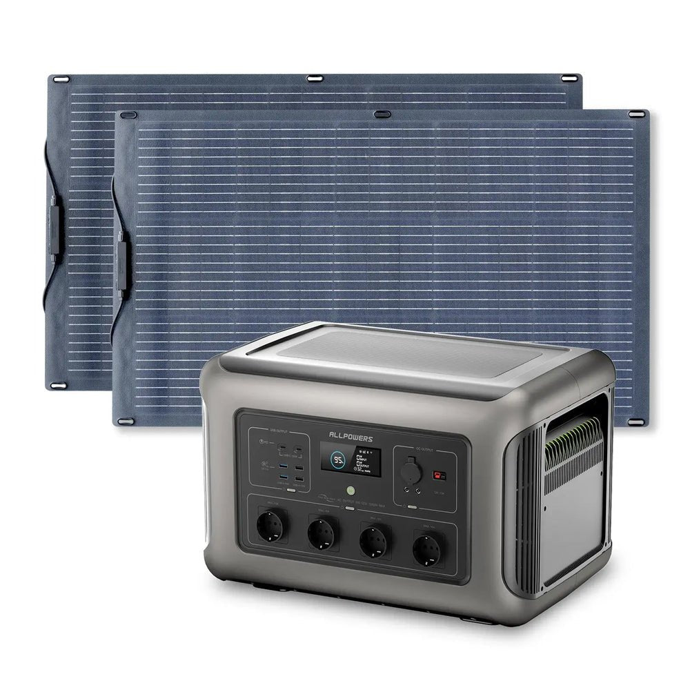 ALLPOWERS Générateur Solaire 3500W (R3500 + SF100 100W Panneau Solaire Flexible) - Vanlife - Store