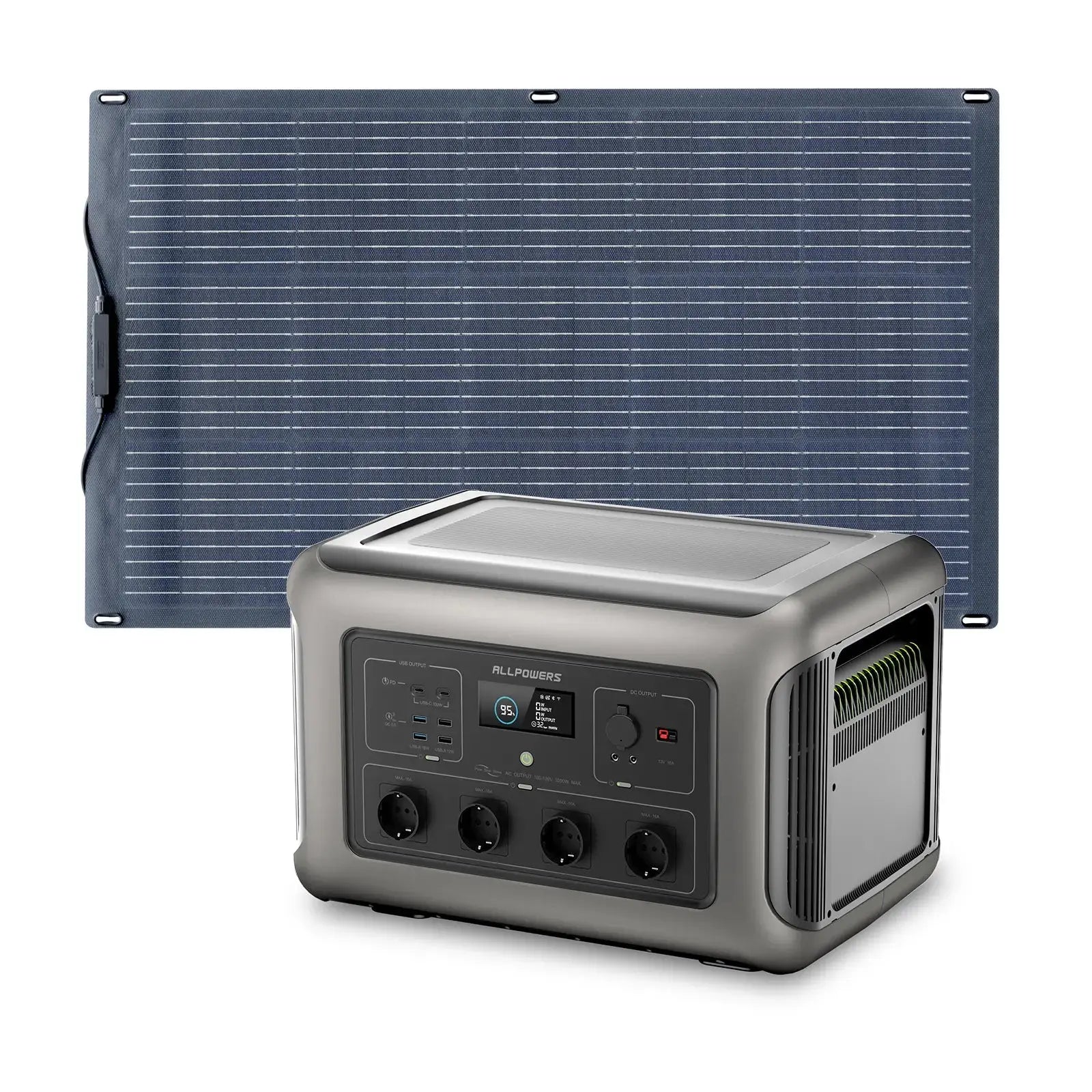 ALLPOWERS Générateur Solaire 3500W (R3500 + SF100 100W Panneau Solaire Flexible) - Vanlife - Store