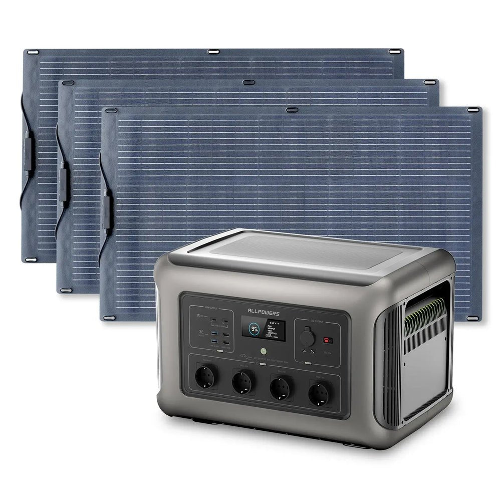 ALLPOWERS Générateur Solaire 3500W (R3500 + SF100 100W Panneau Solaire Flexible) - Vanlife - Store