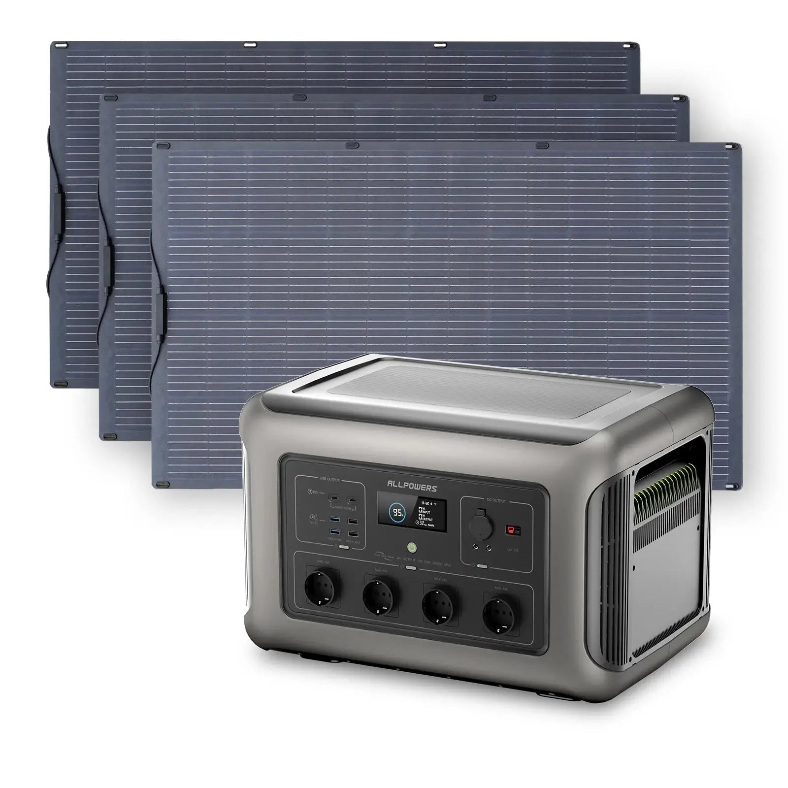 ALLPOWERS Générateur Solaire 3500W (R3500 + SF200 200W Panneau Solaire Flexible) - Vanlife - Store