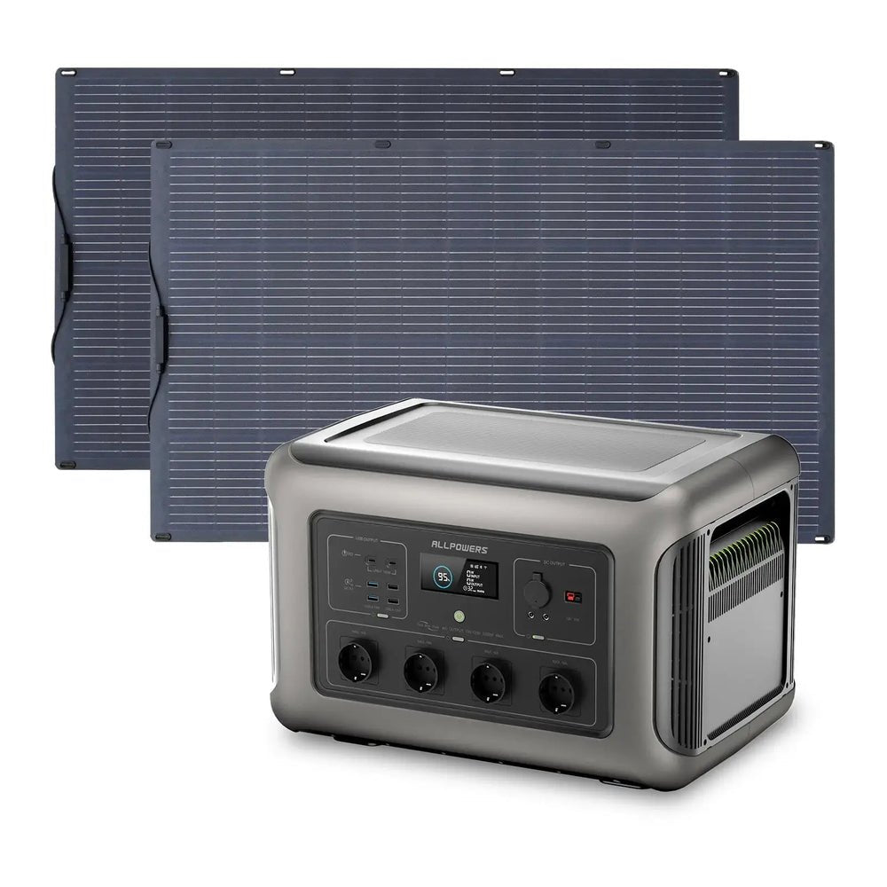 ALLPOWERS Générateur Solaire 3500W (R3500 + SF200 200W Panneau Solaire Flexible) - Vanlife - Store