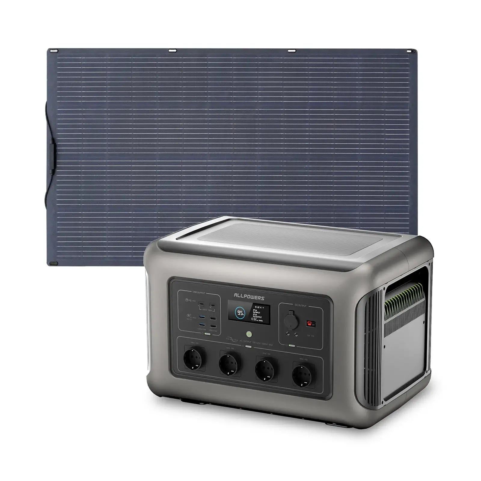 ALLPOWERS Générateur Solaire 3500W (R3500 + SF200 200W Panneau Solaire Flexible) - Vanlife - Store