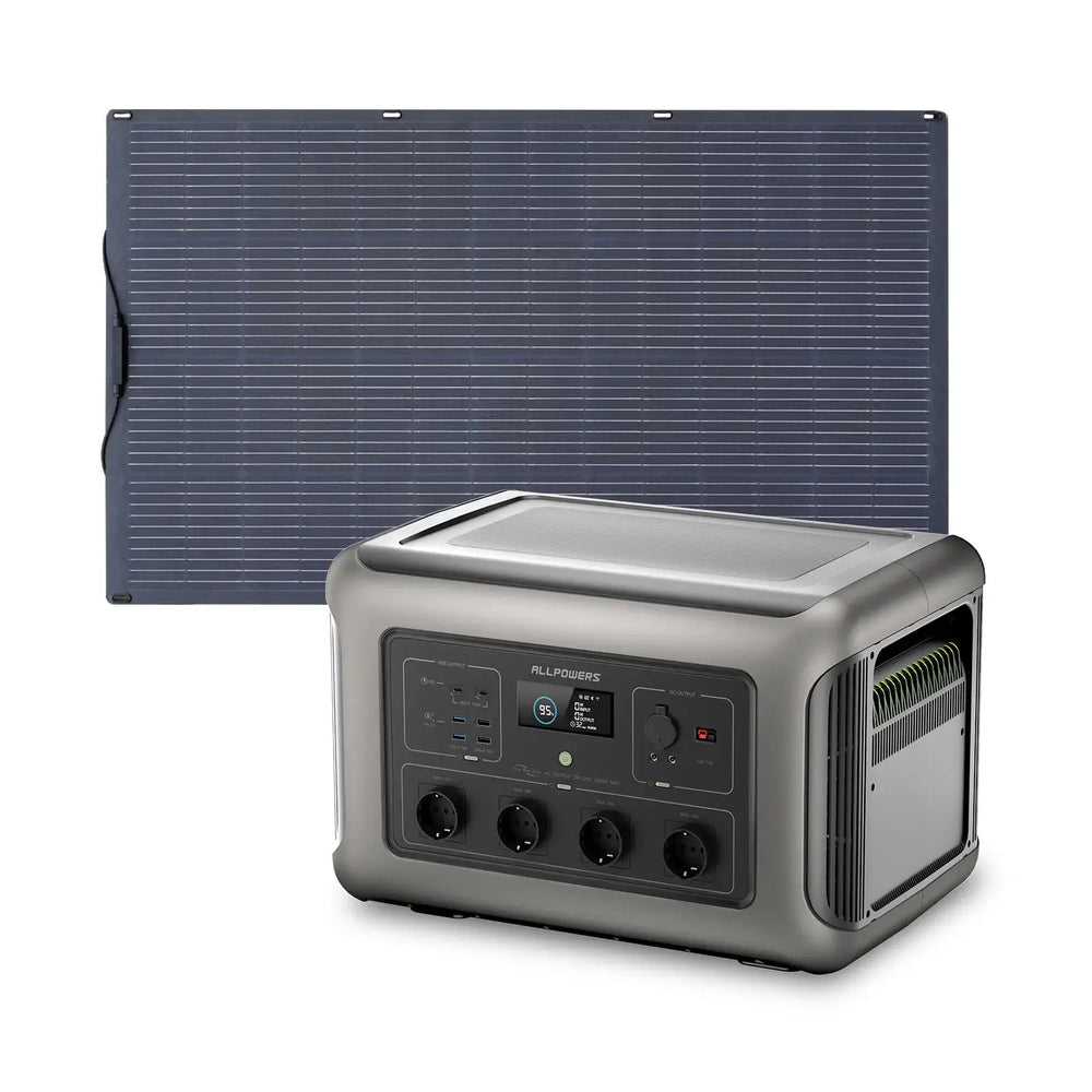 ALLPOWERS Générateur Solaire 3500W (R3500 + SF200 200W Panneau Solaire Flexible) - Vanlife - Store