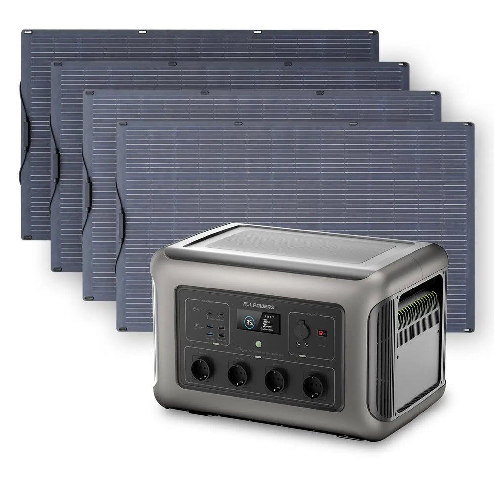 ALLPOWERS Générateur Solaire 3500W (R3500 + SF200 200W Panneau Solaire Flexible) - Vanlife - Store