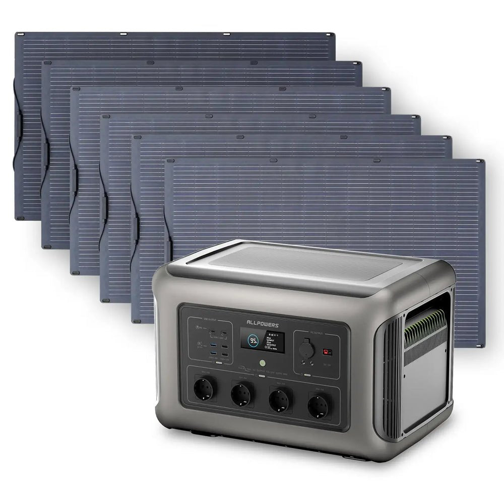ALLPOWERS Générateur Solaire 3500W (R3500 + SF200 200W Panneau Solaire Flexible) - Vanlife - Store