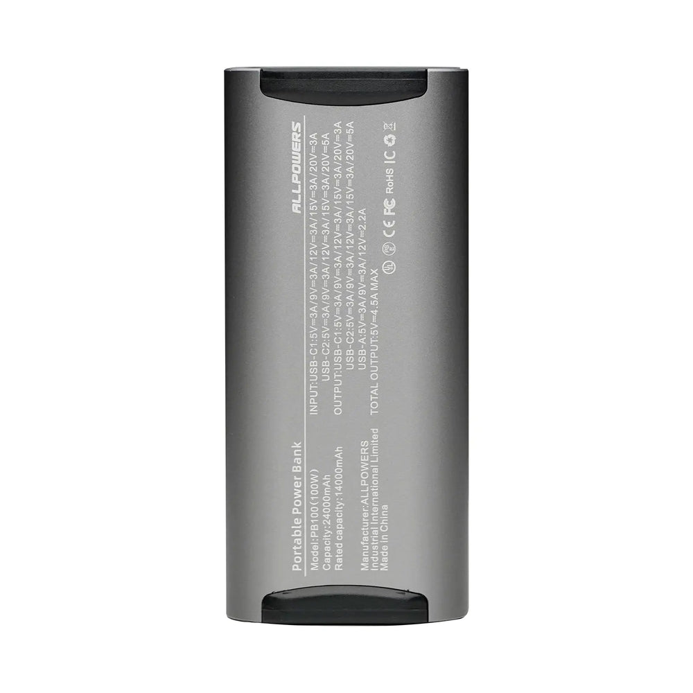 ALLPOWERS PB100 Batterie externe portable 100W 24000mAh - Vanlife - Store
