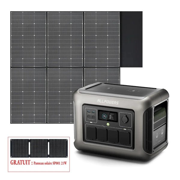 ALLPOWERS R1500 Station électrique portable 1800W 1152Wh Batterie LiFeP04 - Vanlife - Store