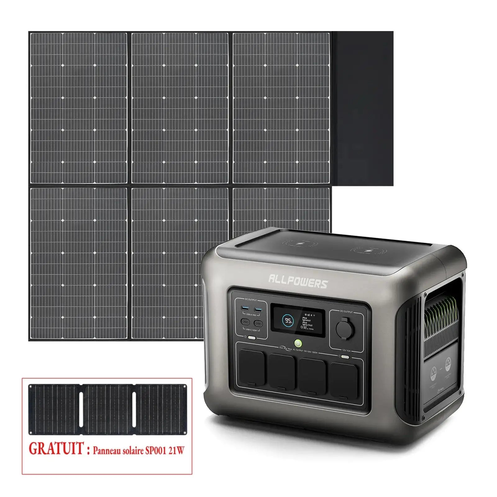 ALLPOWERS R1500 Station électrique portable 1800W 1152Wh Batterie LiFeP04 - Vanlife - Store