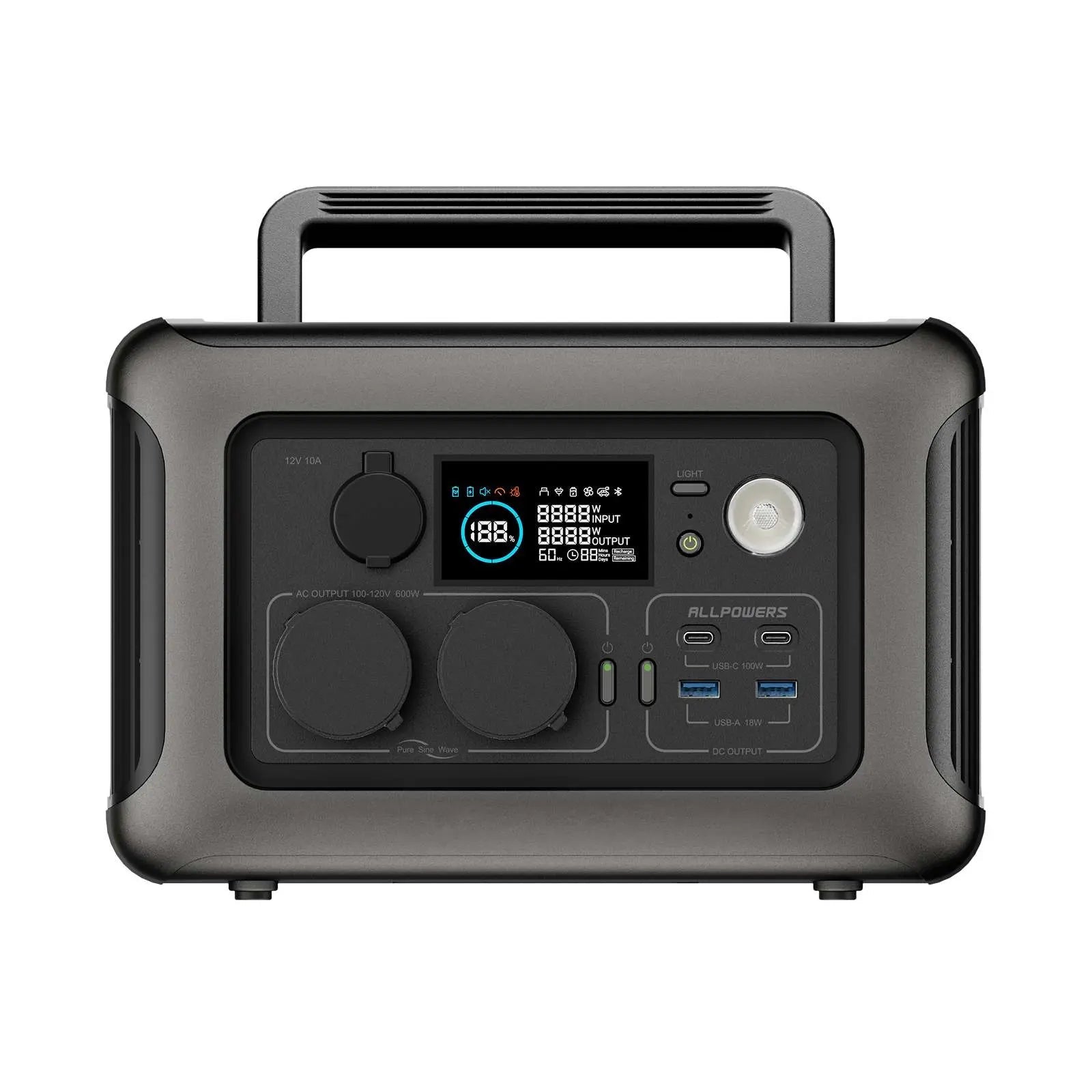 ALLPOWERS R600 Station électrique portable 600W 299Wh Batterie LiFeP04 - Vanlife - Store