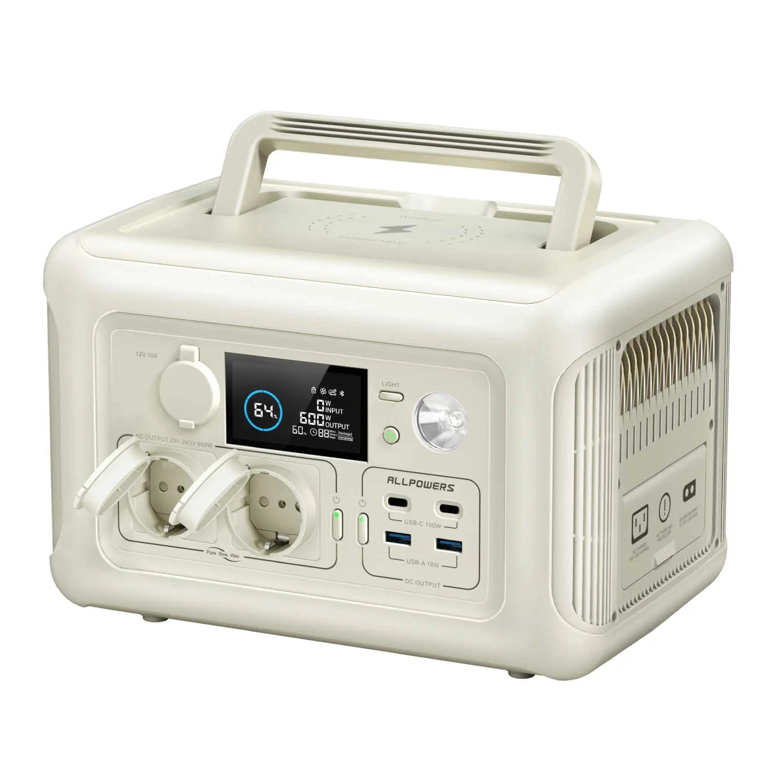 ALLPOWERS R600 Station électrique portable 600W 299Wh Batterie LiFeP04 - Vanlife - Store
