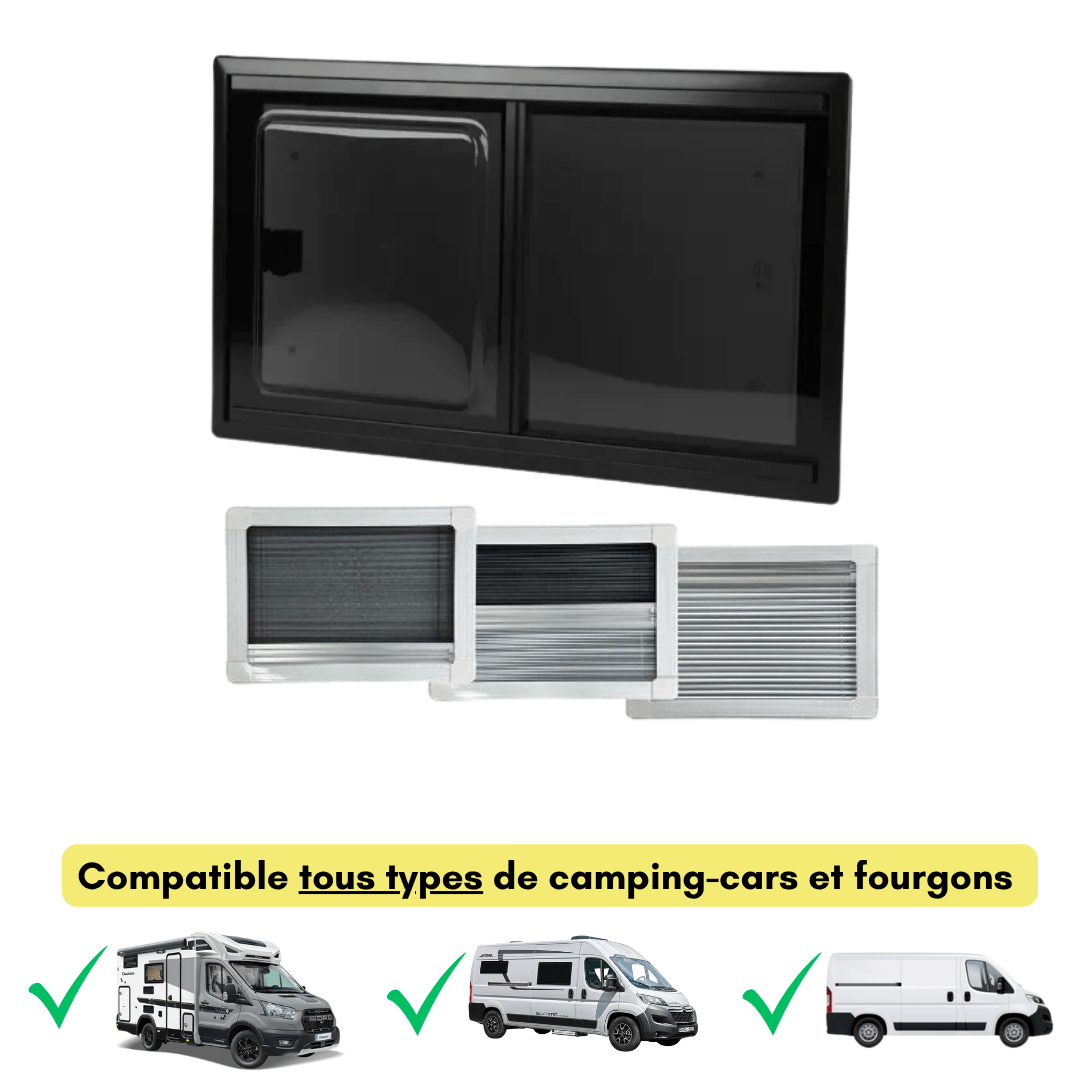 Baie CARBEST RW Style Slide – Fenêtre coulissante universelle pour fourgon et van aménagé - Vanlife - Store