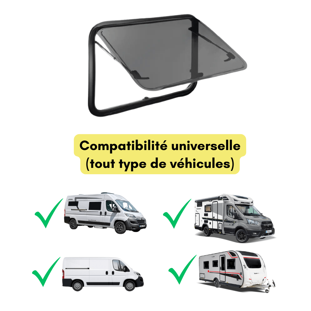 Baie projetable SHADE - Fenêtre à projection spéciale pour Ducato / Master / Jumper L2H2 - Porte coulissante - Vanlife - Store