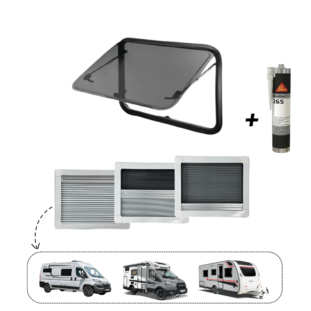 Baie VanShade Maxi - Fenêtre pour camping - car - Camions - Caravanes - Vanlife - Store