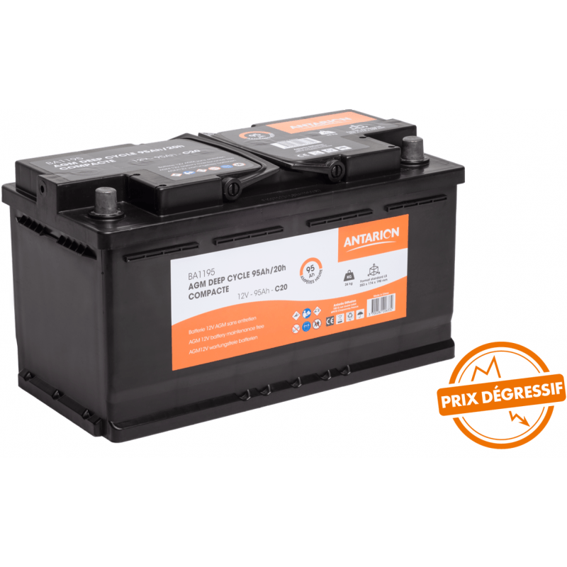 Batterie AGM COMPACT 95Ah ANTARION - Vanlife - Store